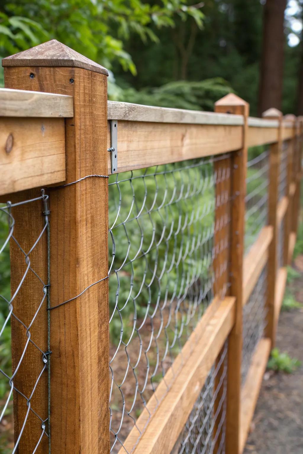 An impeccable fusion of pastoral appeal and utility: the age-old wood and wire mesh enclosure.