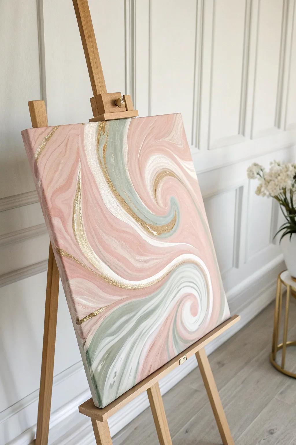 Release your creativity with captivating abstract whirls, where hues frolic freely on the board!