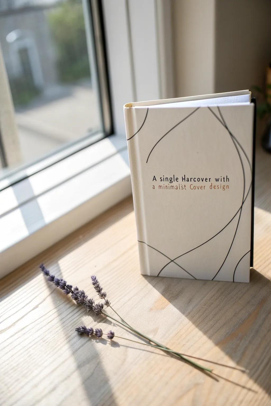 Experience the beauty of simplicity through an understated book jacket that communicates volumes through subtle elegance.