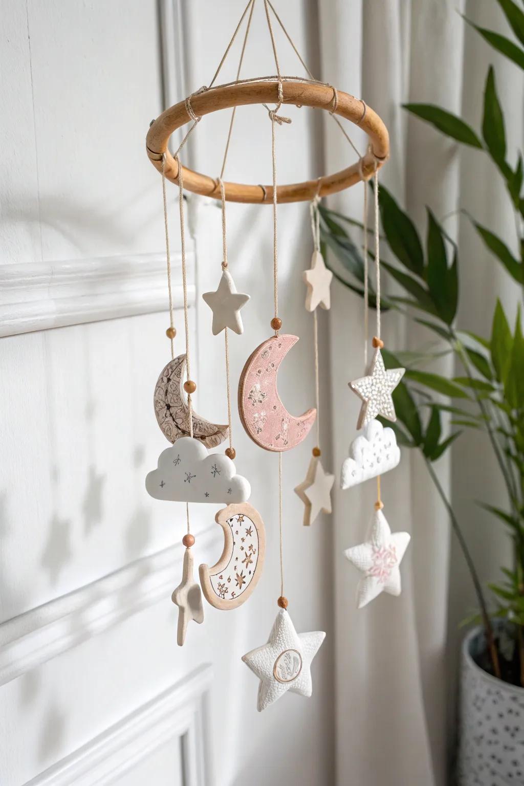 Improve your child's area with captivating clay mobile decorations—where ease meets captivating artistry.
