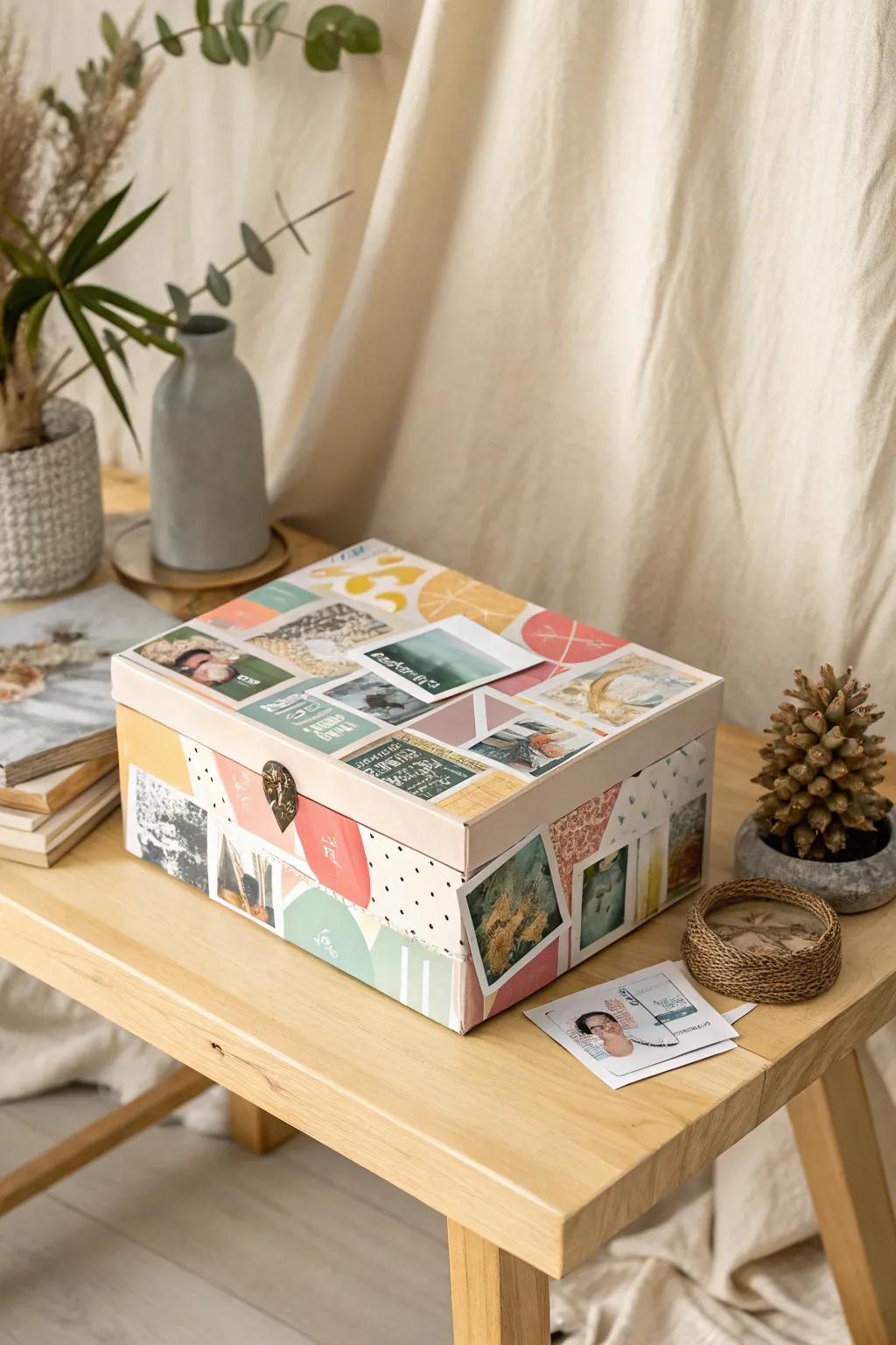 Free your imagination through a customized collage box that speaks volumes about your persona.