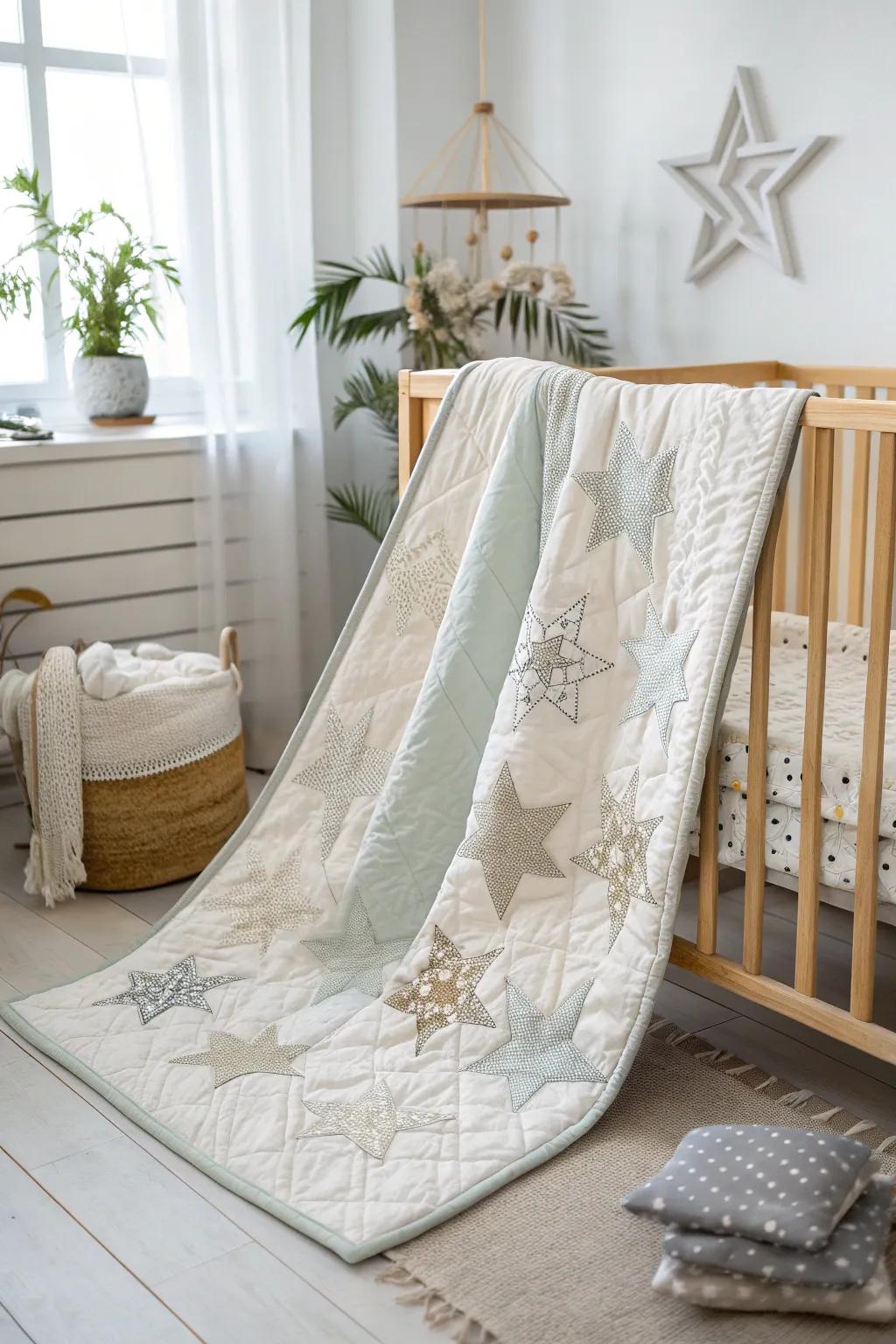 Allow your little one's dreams to soar with this enchanting Celestial Canopy Quilt.