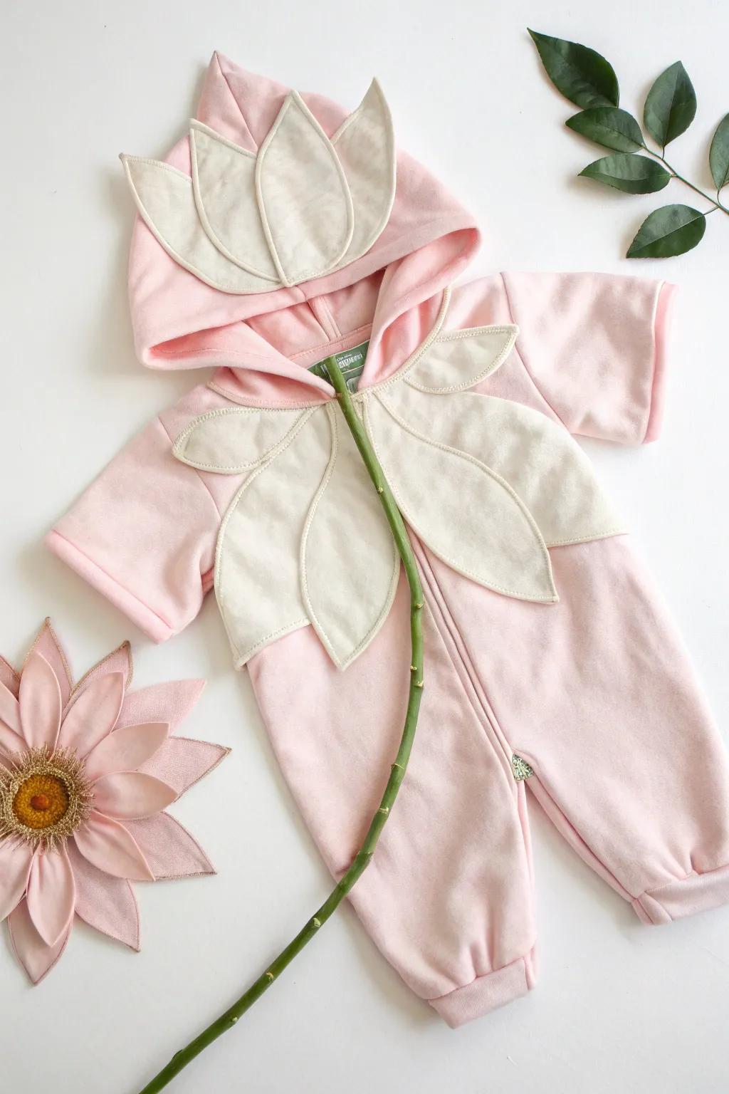 Delight in simplicity and charm with this handcrafted blooming petal outfit for your little one.