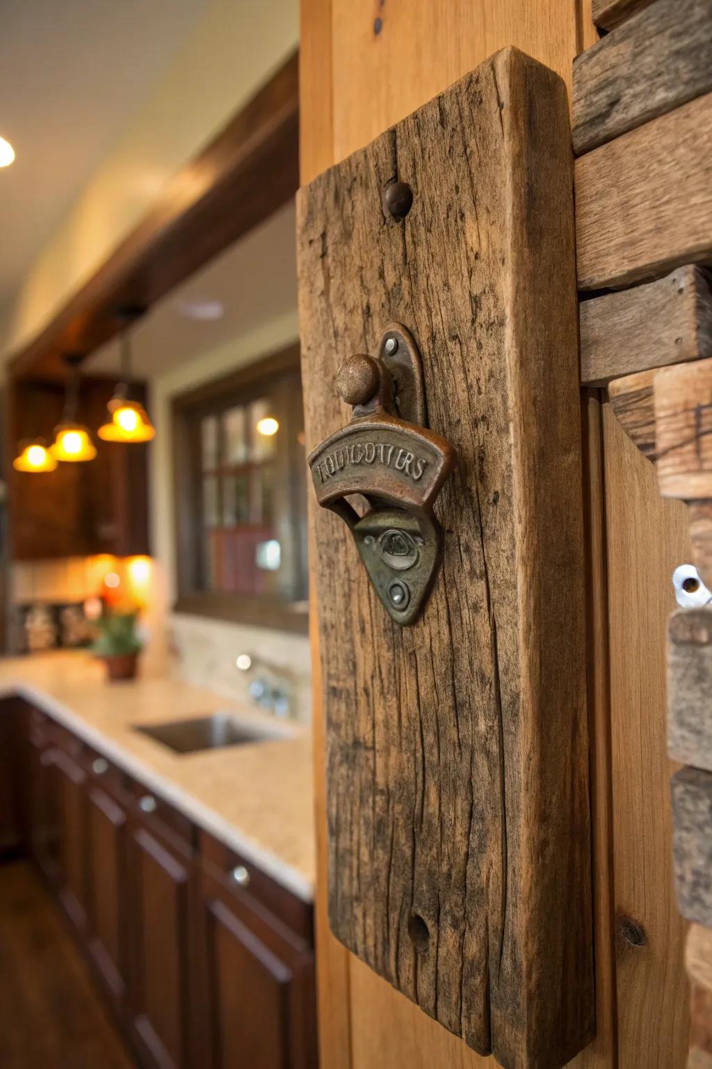 Introduce a hint of rustic refinement to your kitchen with this heritage-inspired, wall-affixed bottle lifter.