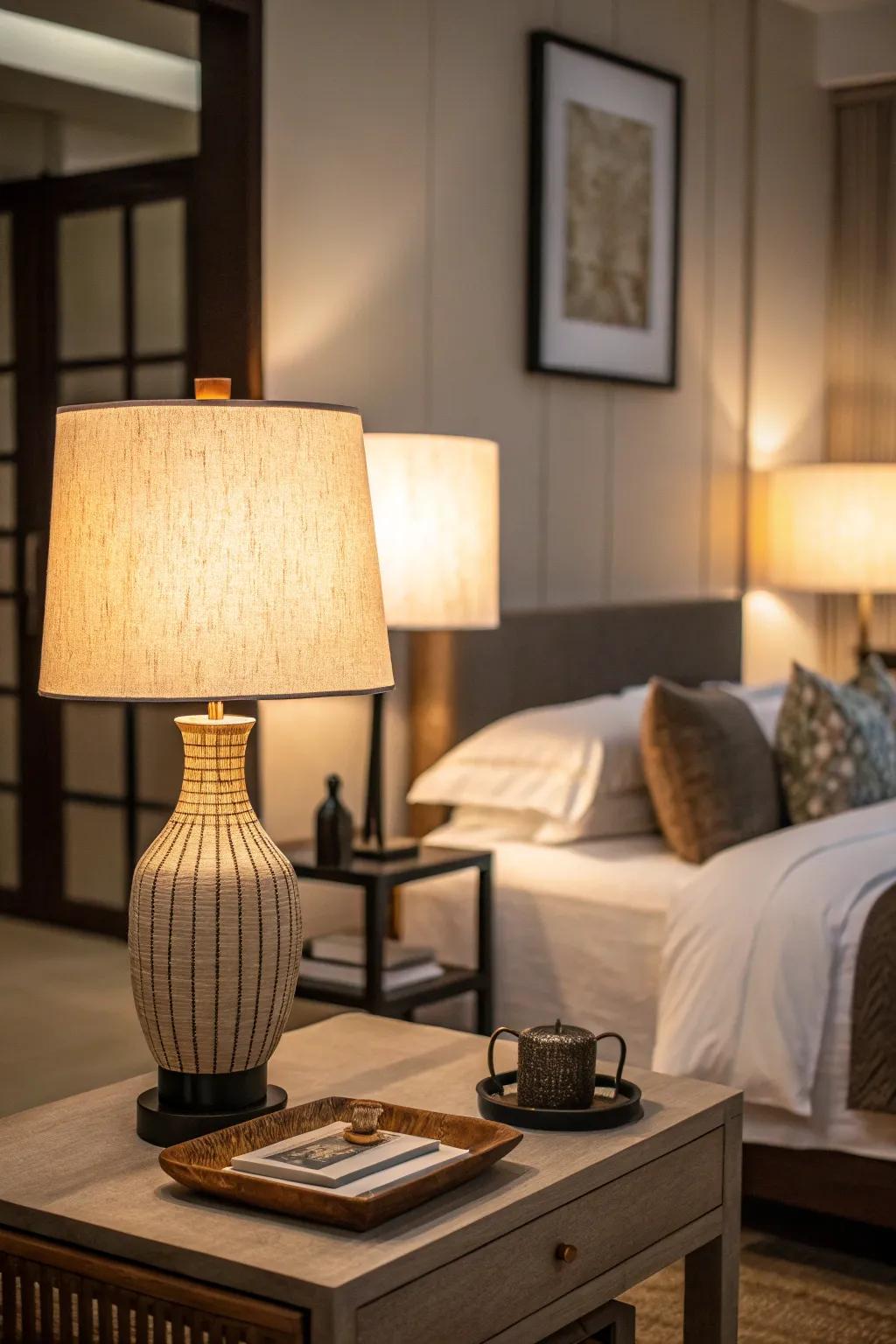 Gentle illumination nurtures a cozy and peaceful environment.