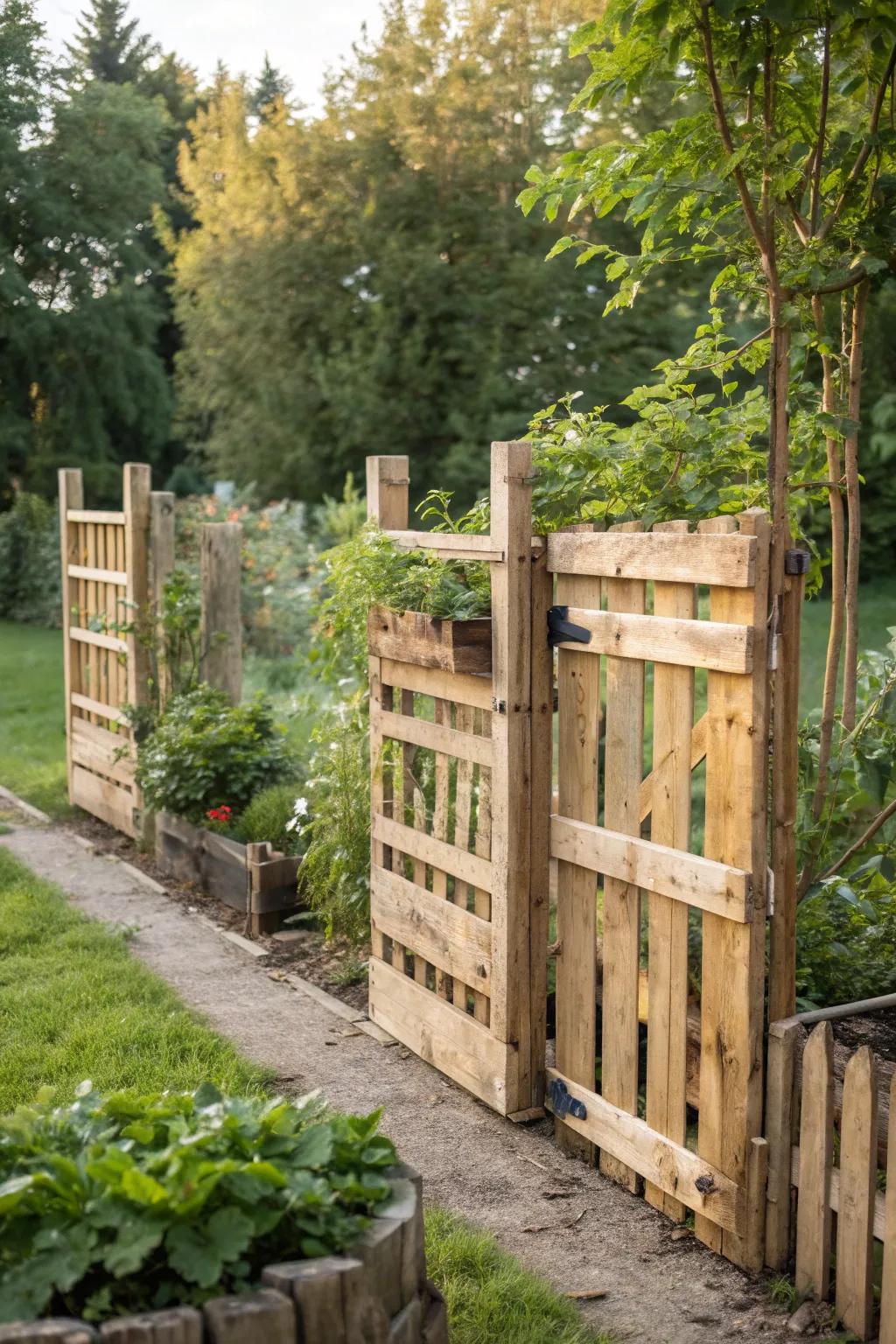 Elevate your garden with the countryside appeal of a reclaimed plank perimeter – eco-friendly beauty at its zenith.