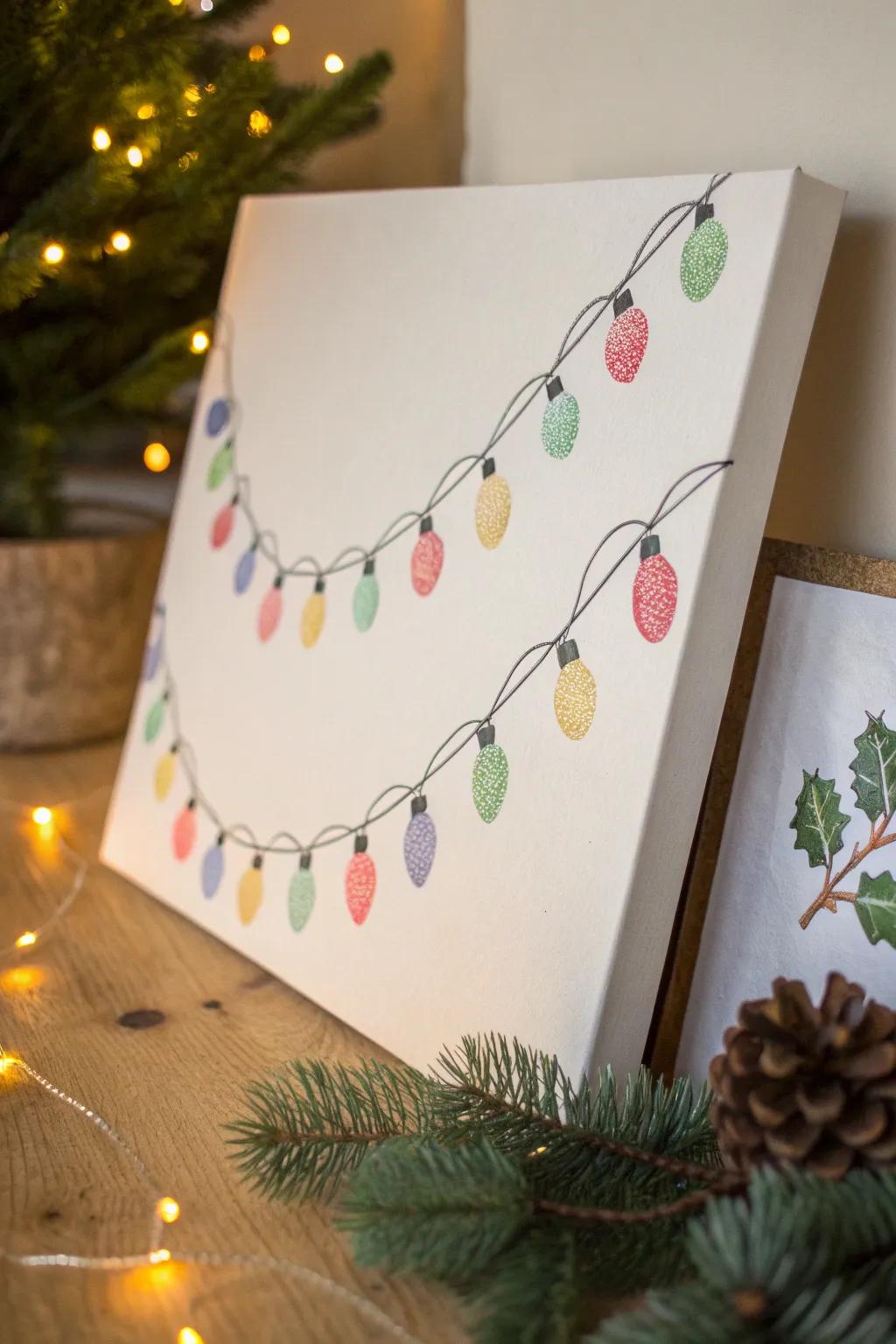 Capturing the Christmas magic through tiny fingerprints—simple, joyous, and beautifully minimalist.