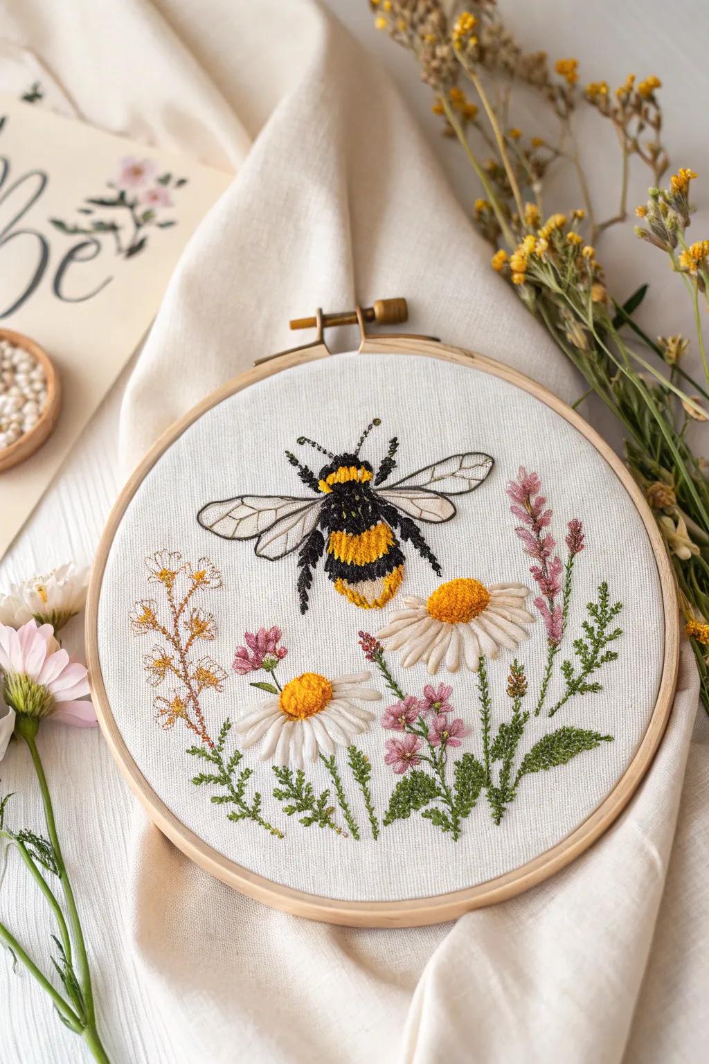 Immerse yourself in the peaceful allure of nature with this breathtaking cross-stitch artistry, where skillfulness harmonizes with minimalist grace.