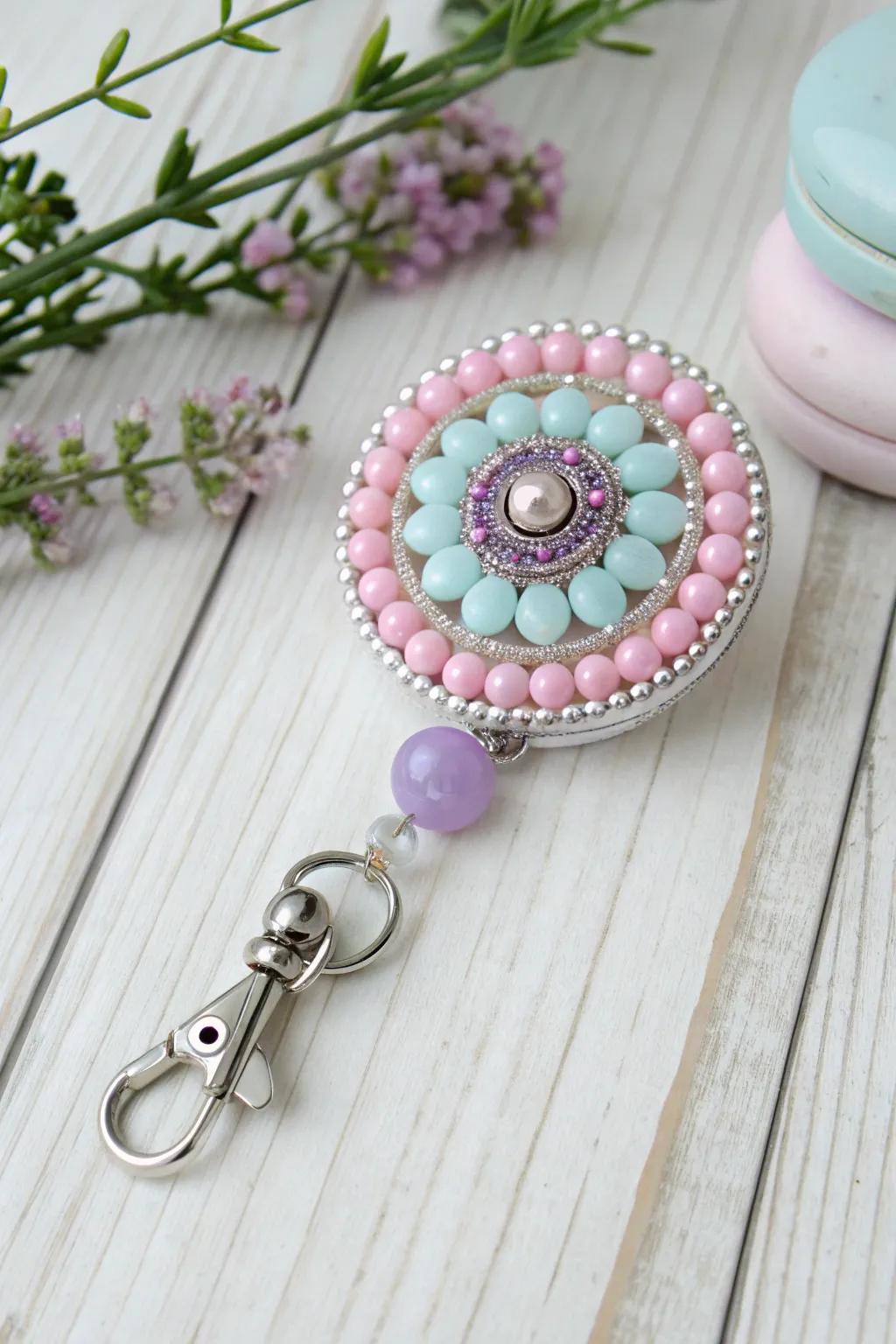 Enhance your daily routine with a hint of handcrafted sophistication. 🌸✨ #BeadedBadgeReel
