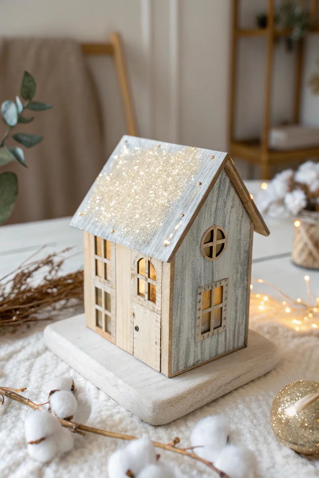Turn your tiny dwellings into radiant winter spectacles with just a bit of paint and some sparkly enchantment!