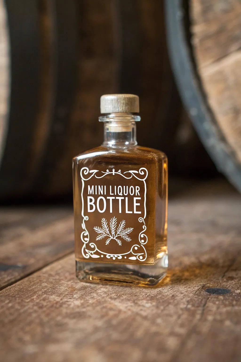 Weave Your Narrative: Metamorphose miniature bottles into enduring mementos through the art of bespoke emblems.
