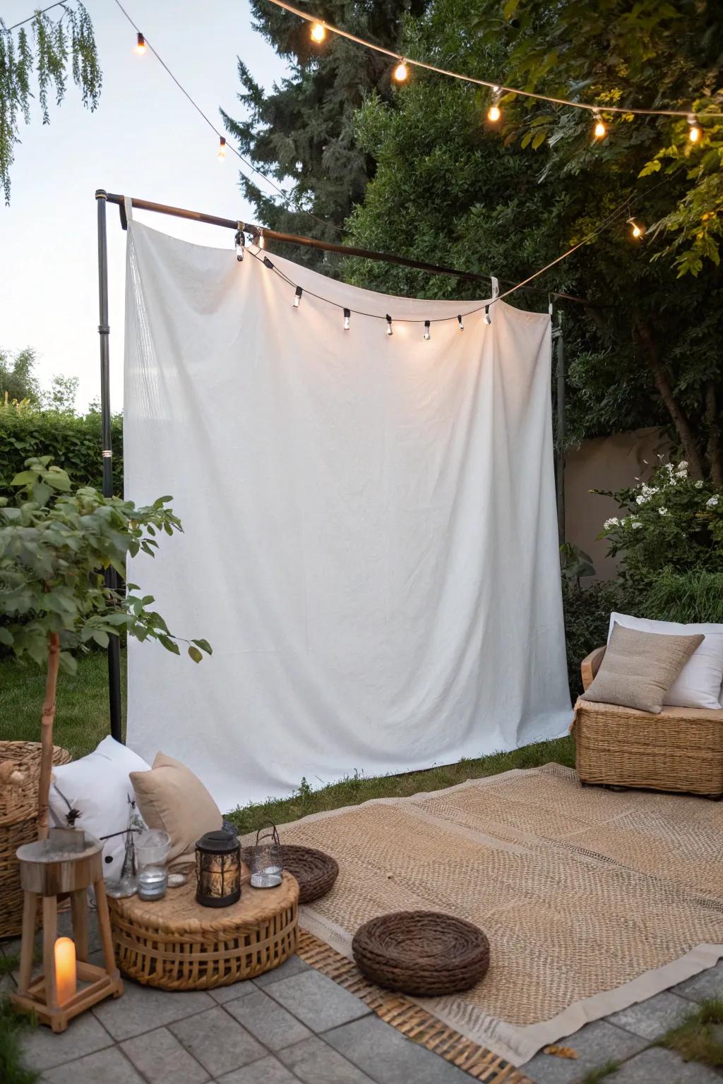 Convert your garden into a welcoming cinema with this easy-to-assemble bespoke projector display!
