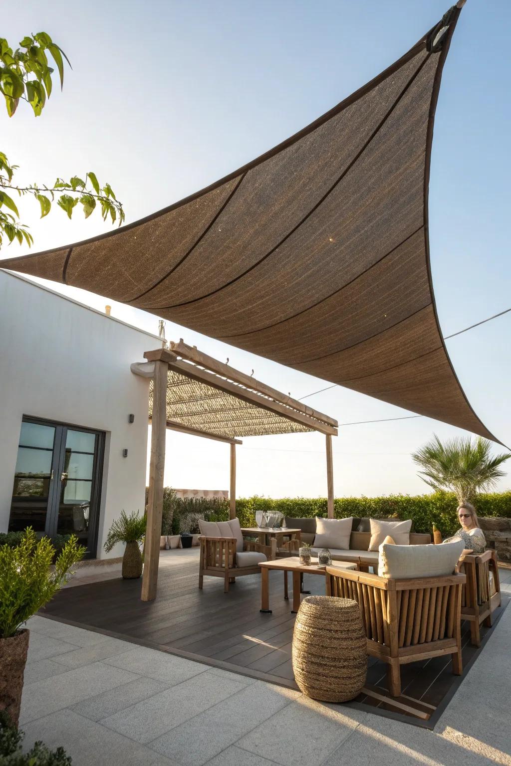 Enhance your open-air area with a hint of sophistication: craft your custom sunblock for the ideal fusion of style and sun protection.