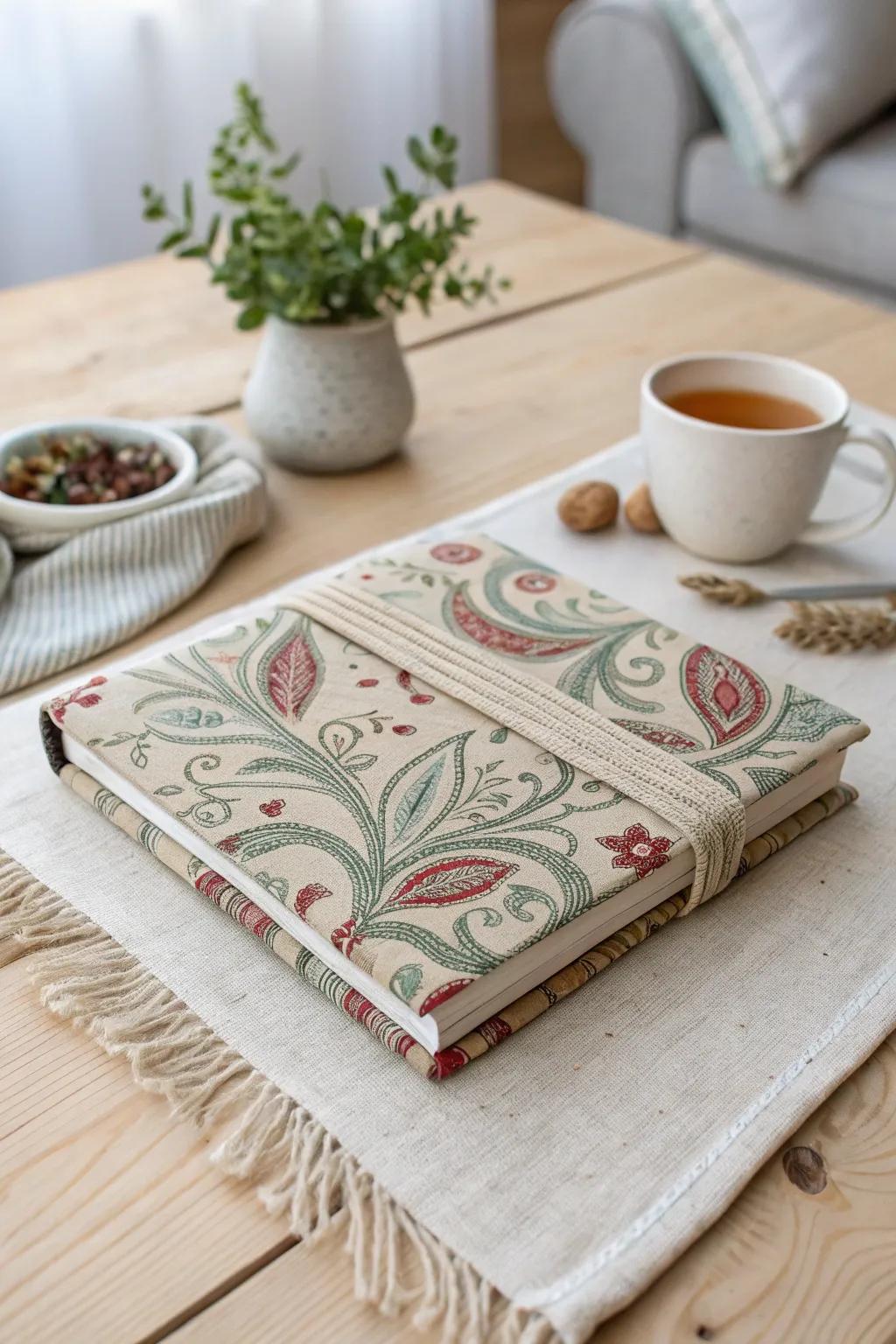 Embrace your memories with cozy elegance with a fabric-bound photo album.