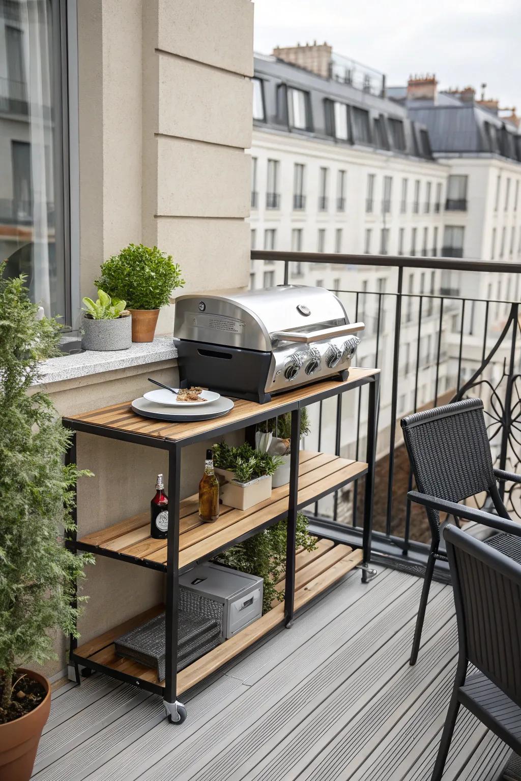 With this stylish, small barbecue station, take your balcony BBQ game to the next level. It's ideal for city dwellers who value superb workmanship and efficiency.