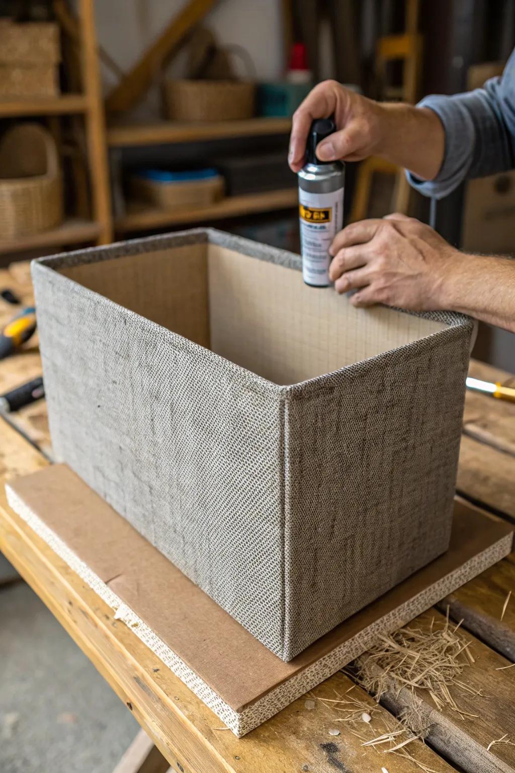 Turn something basic into something grand with this do-it-yourself corrugated storage hack.