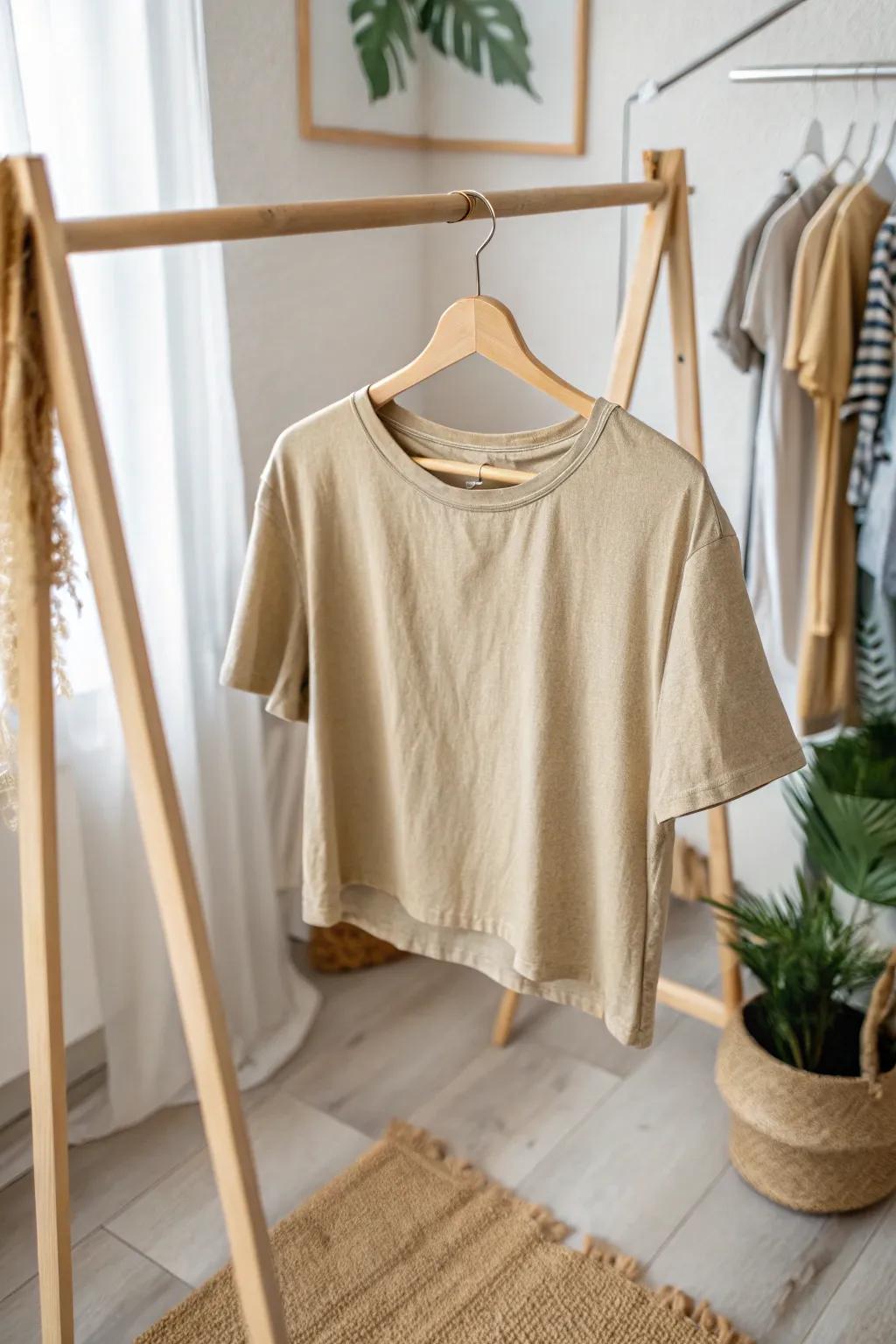 Turn a basic tee into a chic summer essential with this quick crop top trick. No sewing needed!