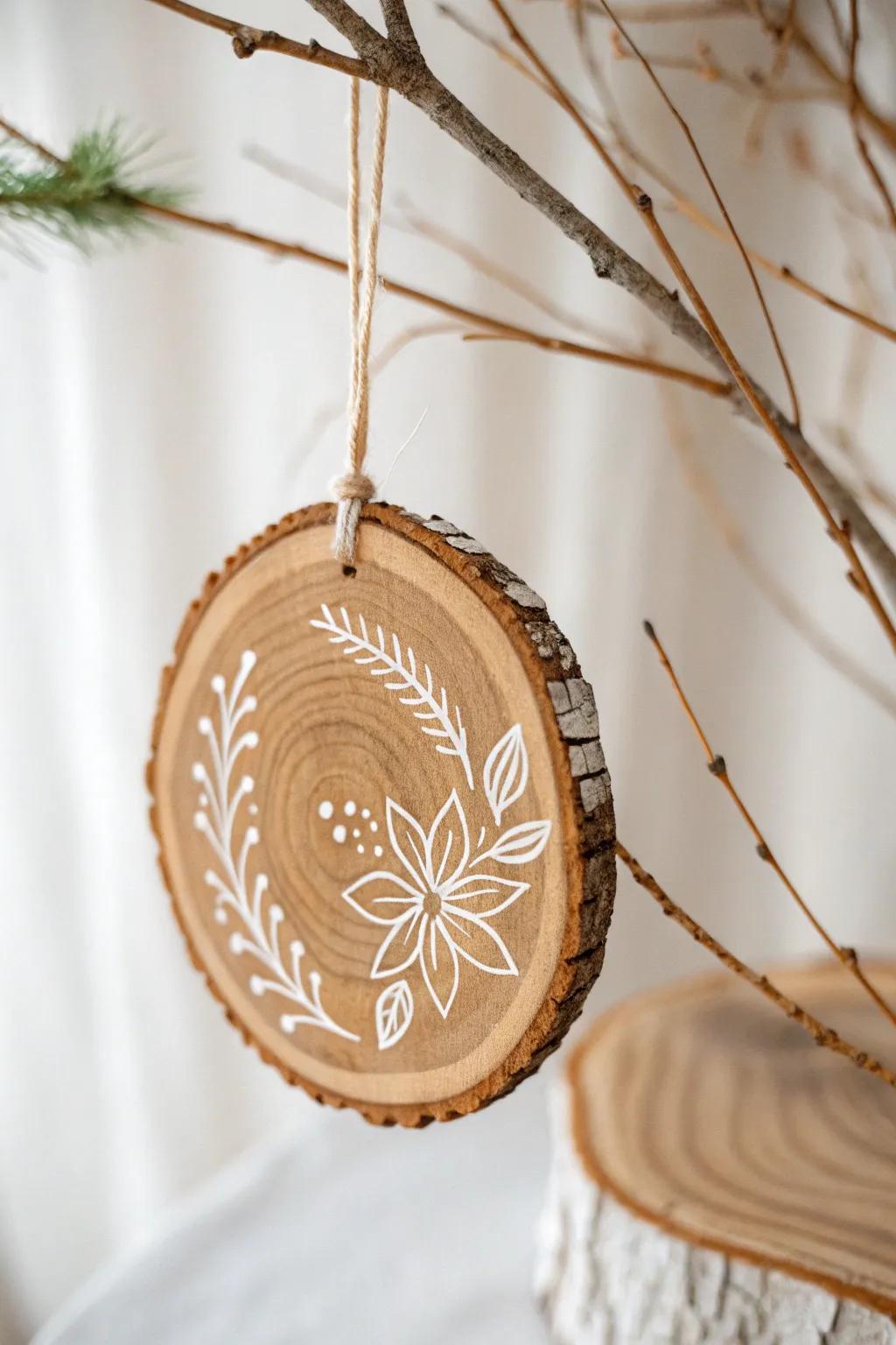 Celebrate the beauty of nature with this understated country-style ornament.