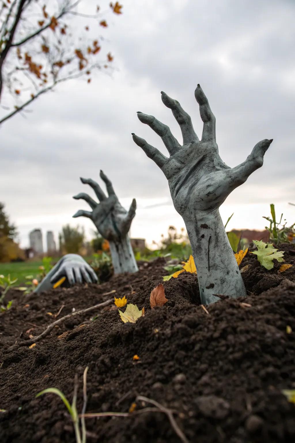 Infuse your garden with animation using these hauntingly handcrafted zombie claws!