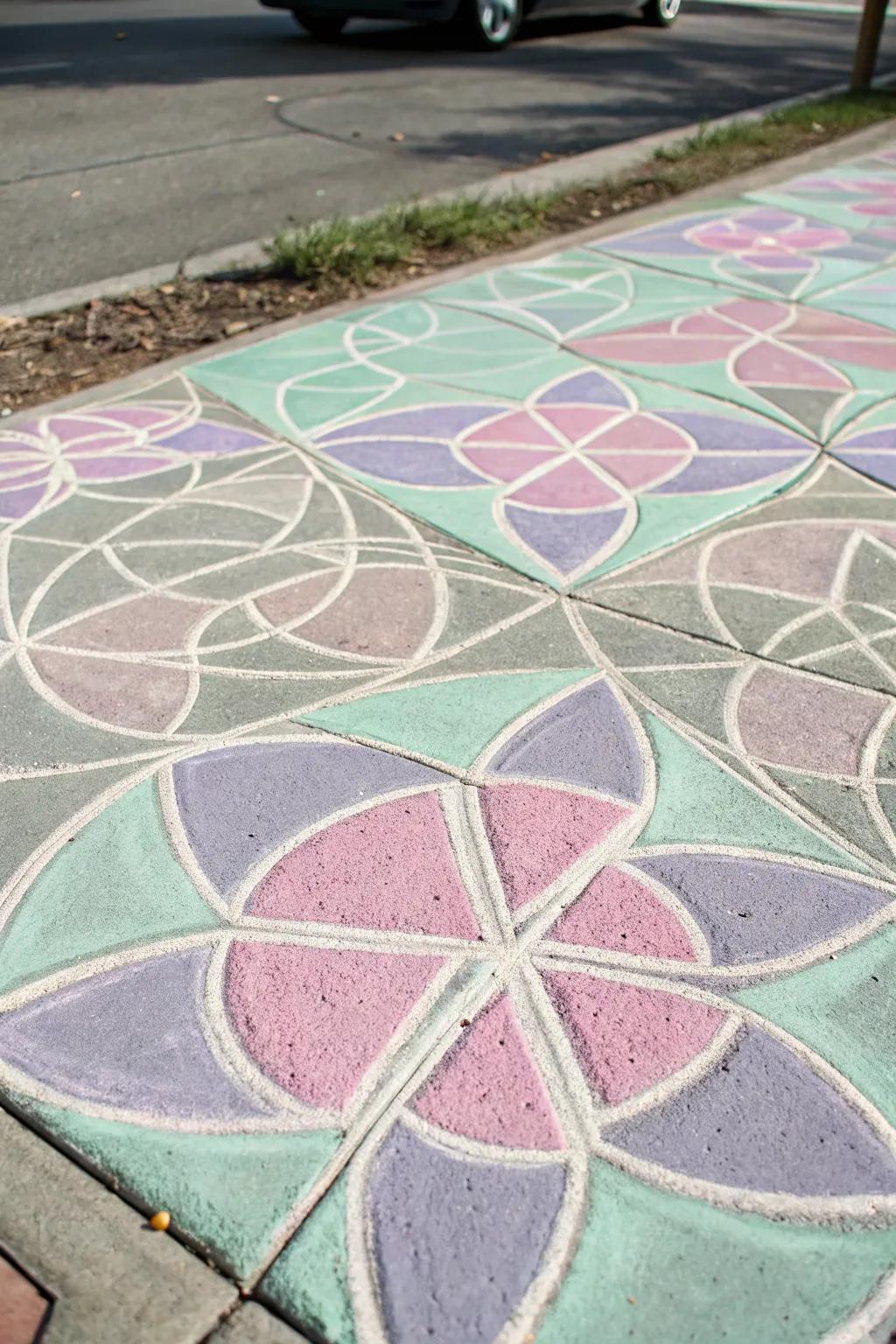 Redesign your walkway into an enchanting display with straightforward chalk patterns!