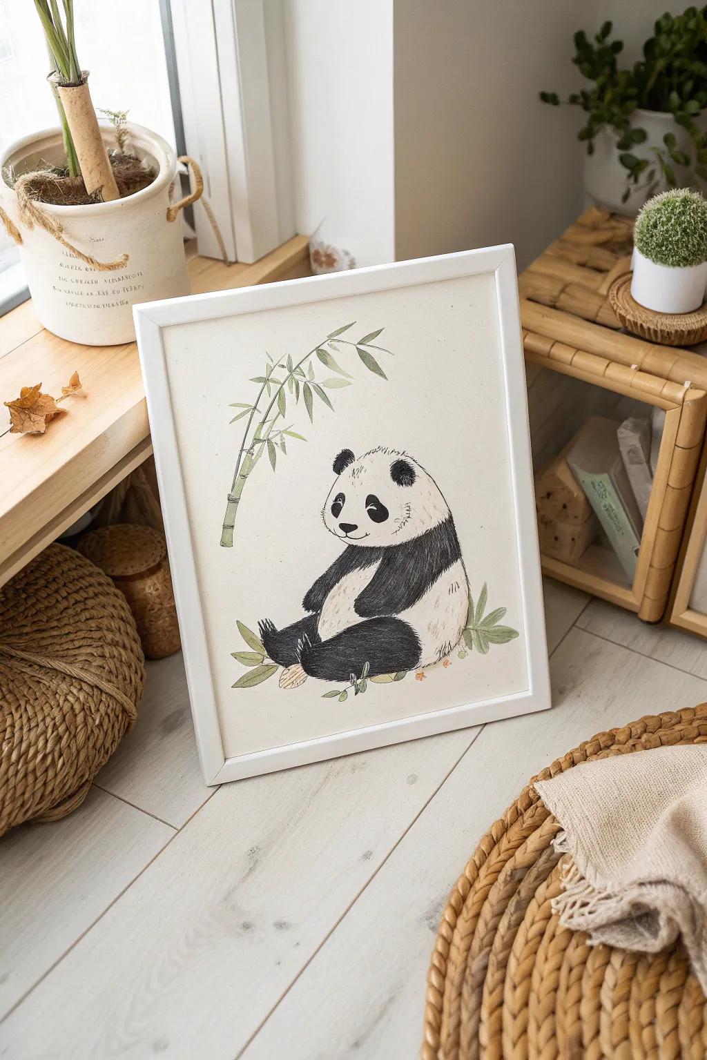 Appreciate the loveliness of simplicity through this adorable pudgy panda sketch!