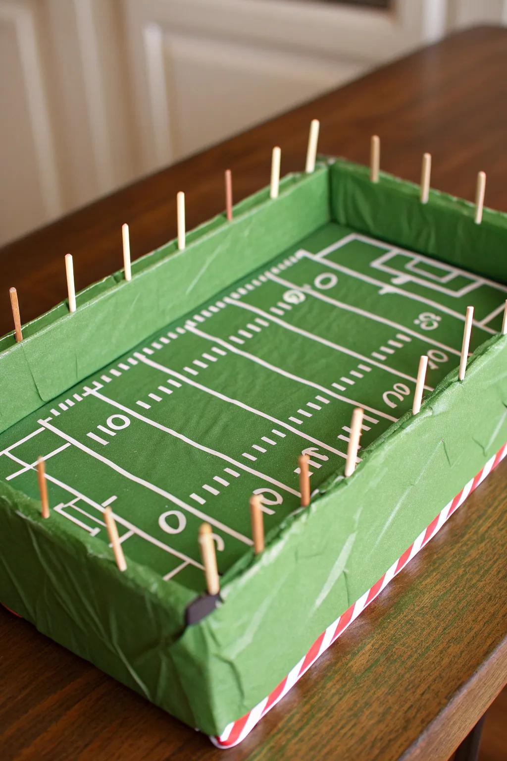 Achieve a significant score with this handcrafted gridiron Valentine's container—ideal for the sports aficionado!