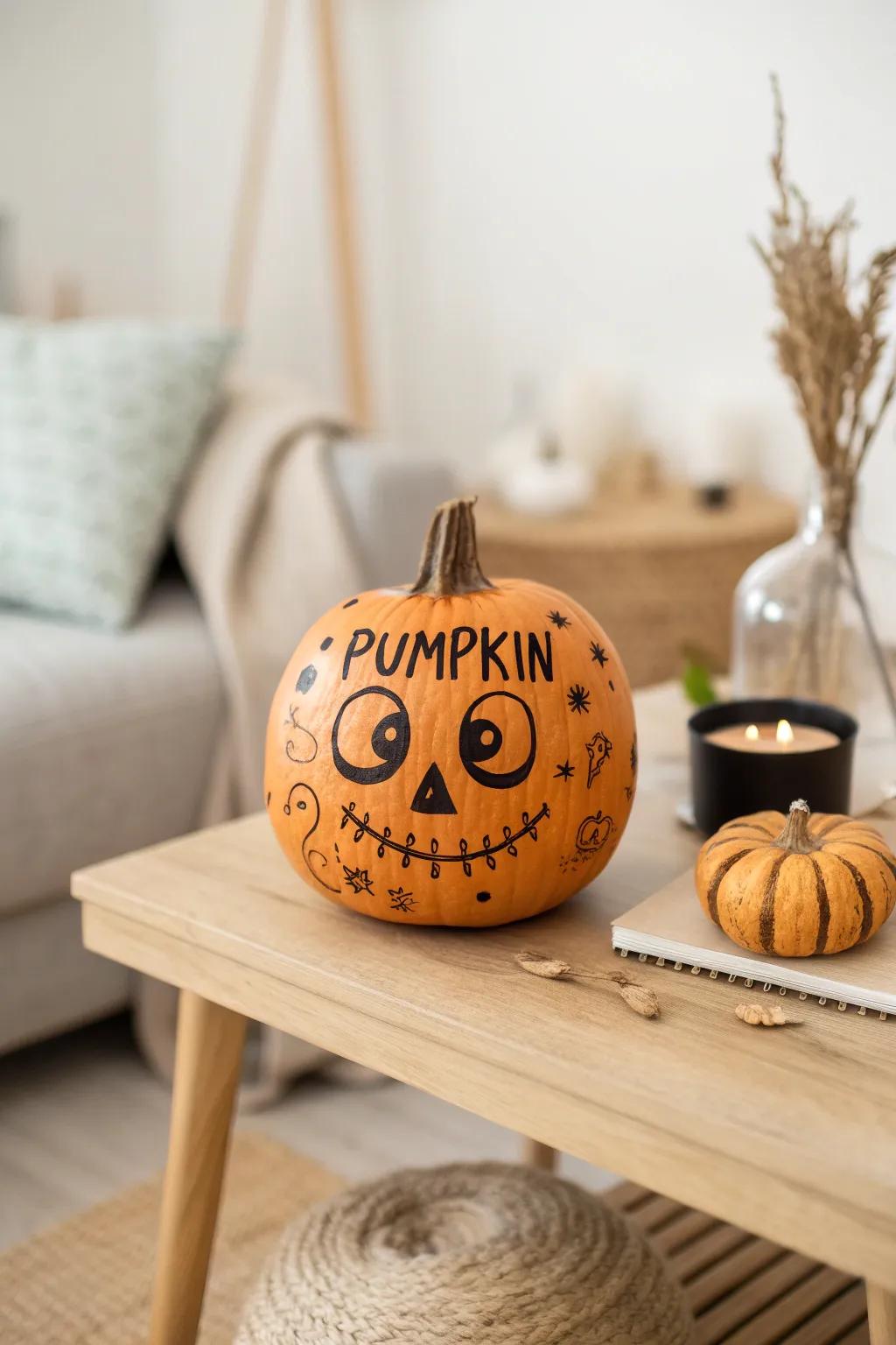 Inject a playful twist into your autumnal decor with whimsical pumpkin faces!