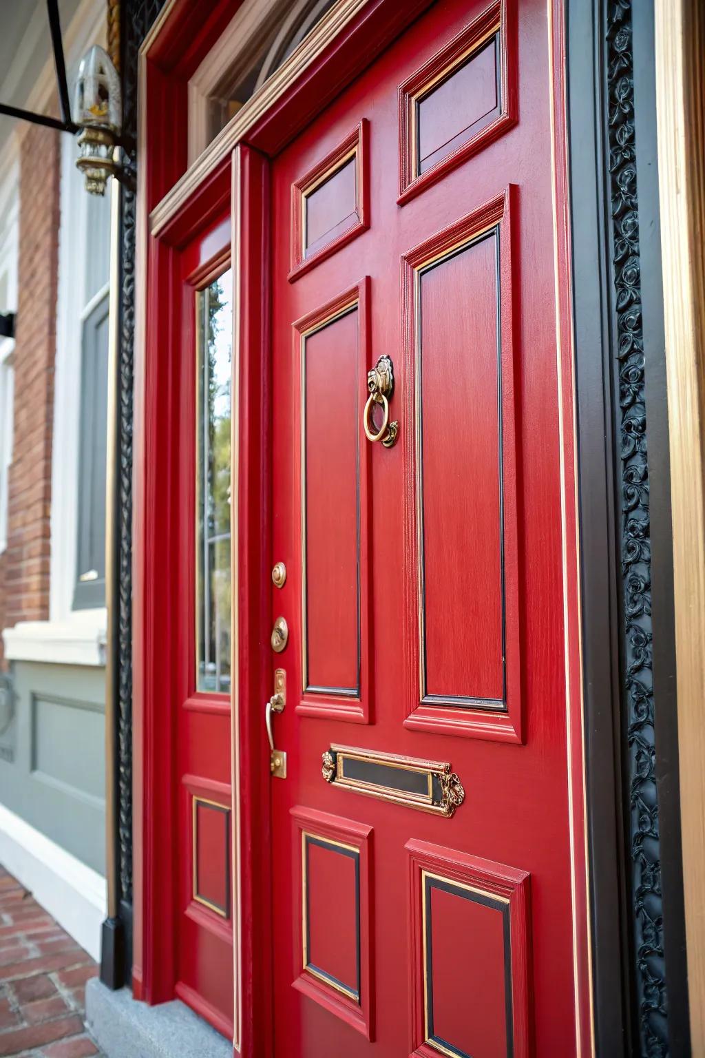 A vibrant door shade instantly enlivens your entryway.