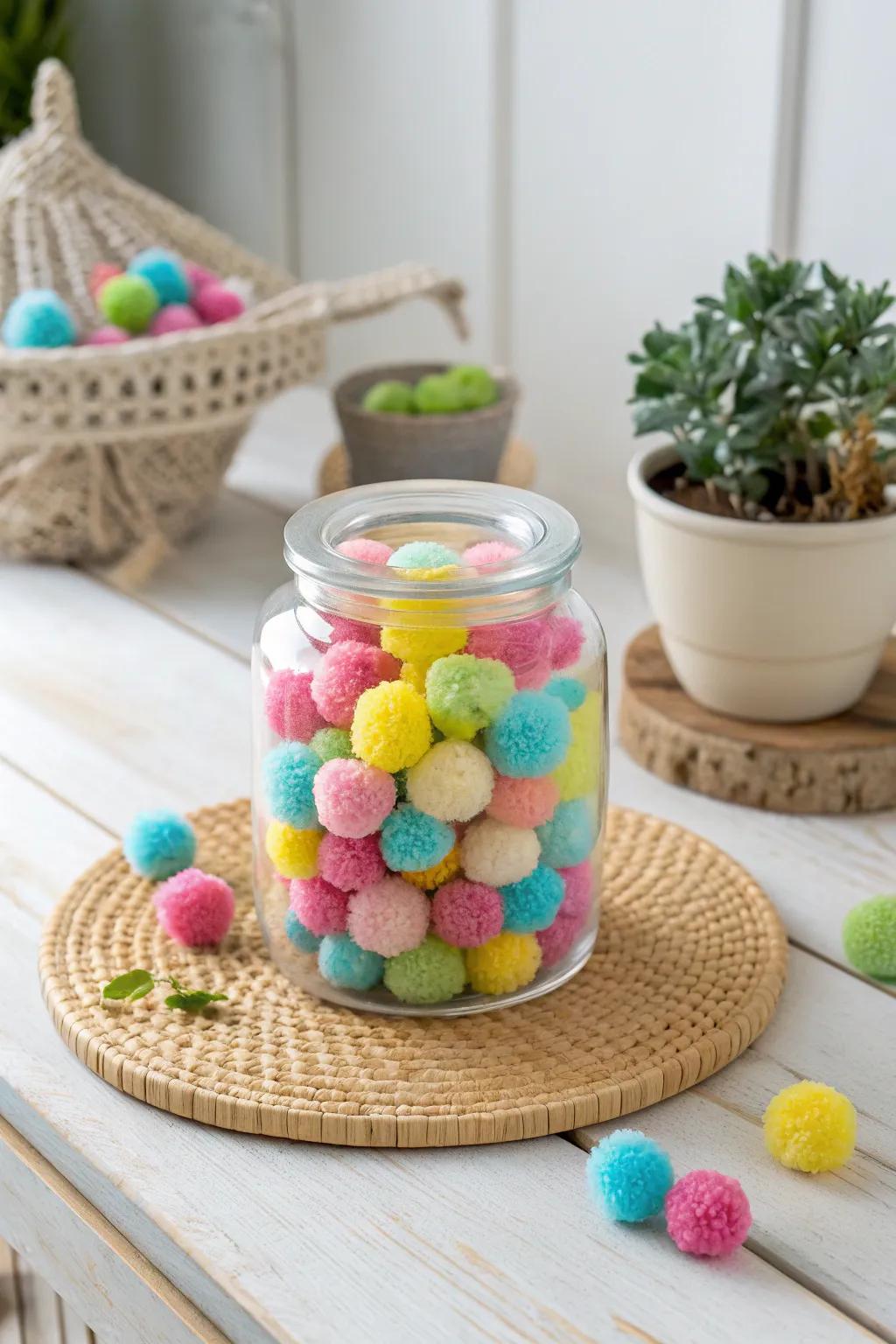 Introduce a burst of color and joy to your space with an enjoyable woolly sphere display!