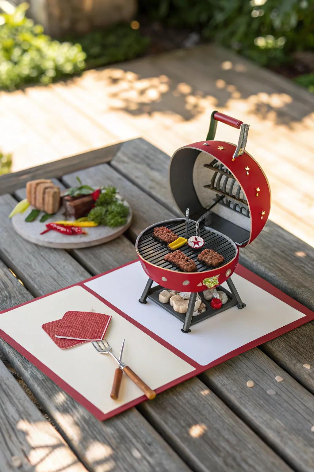 Delight Dad with a skillfully crafted pop-up BBQ card—it's more than just a card; it's a memorable moment!