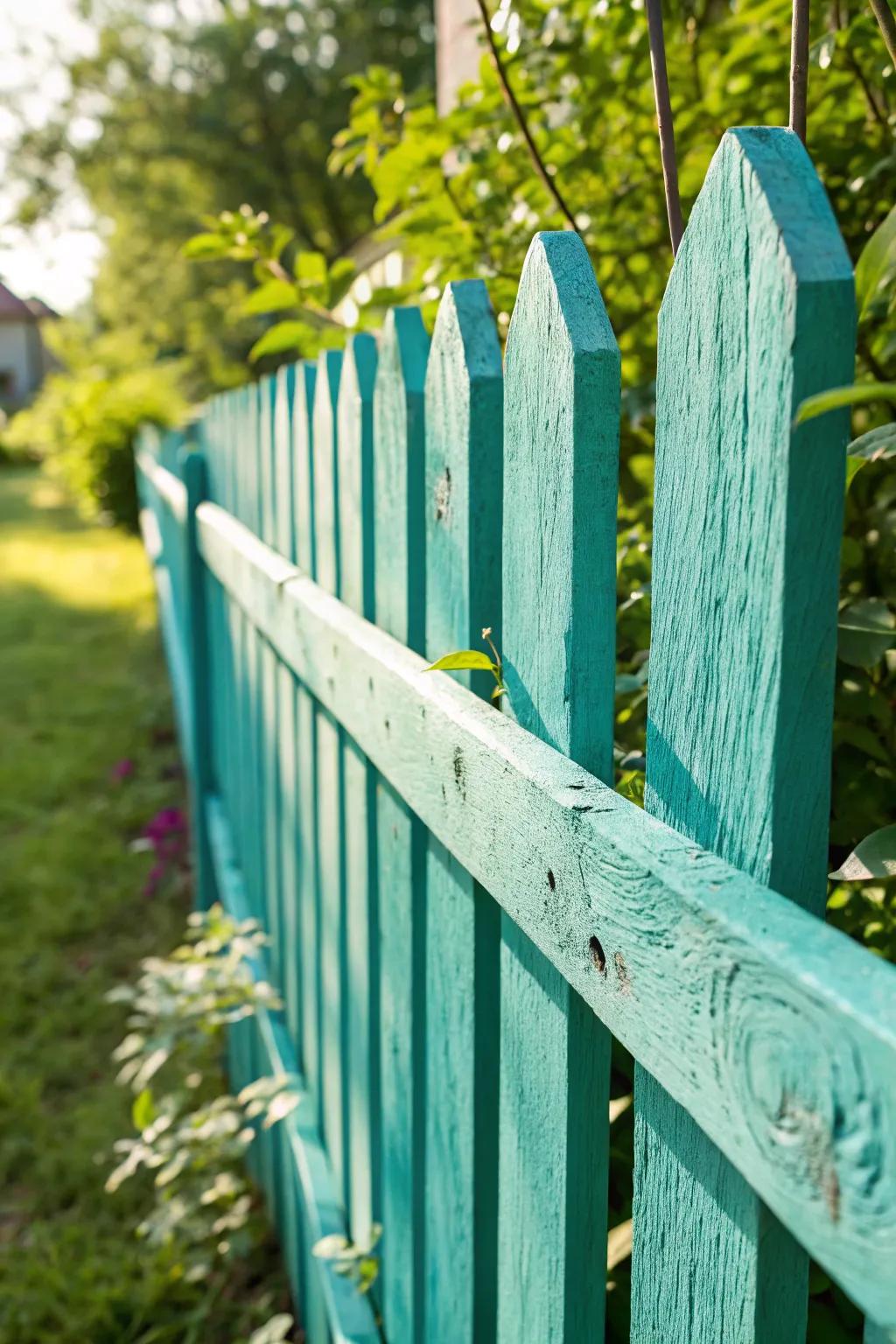 Transform your outdoor space with a bold cerulean fence that truly captures attention.