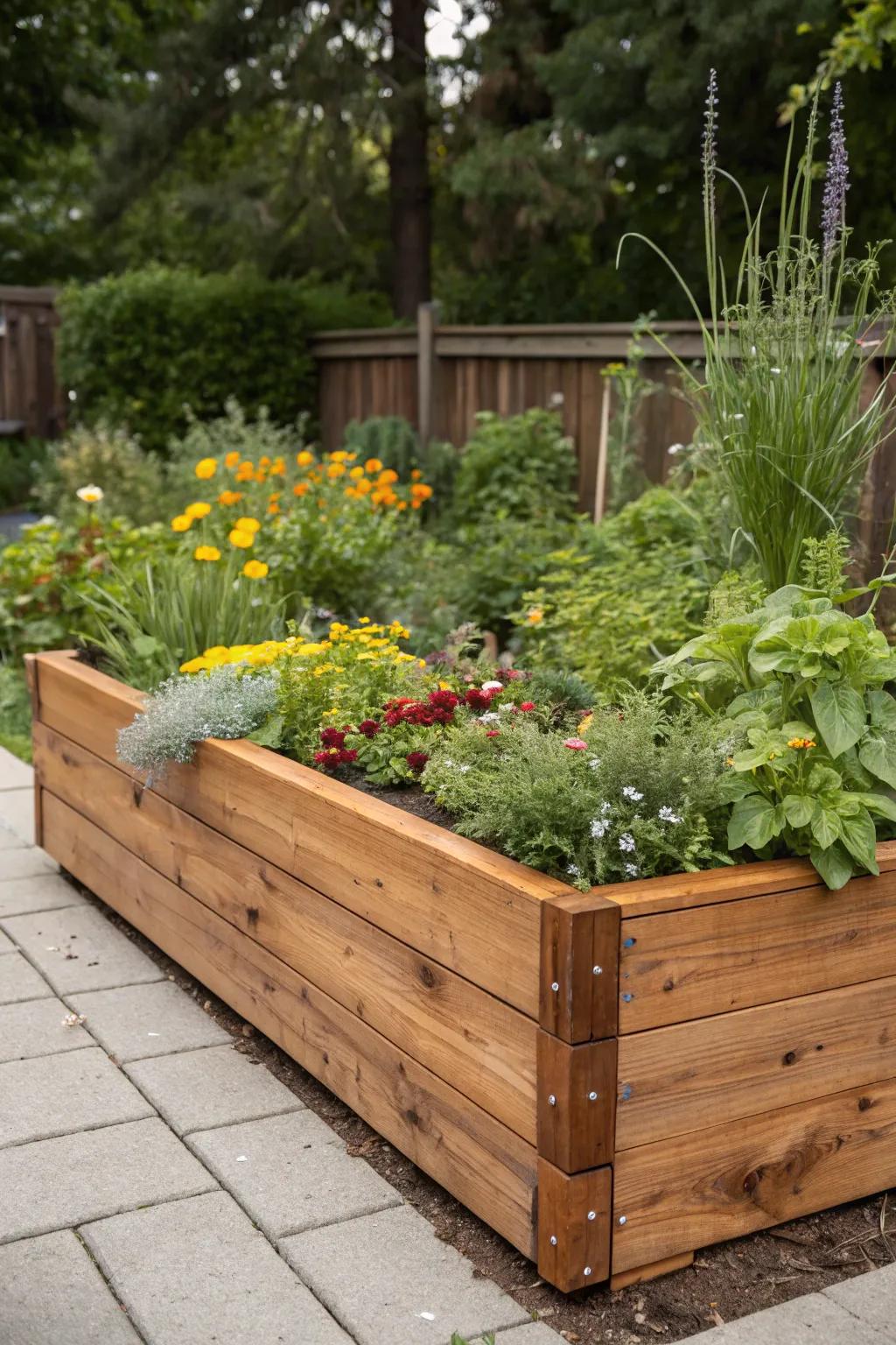 Enhance your garden with the everlasting beauty of raised cedar beds. 🌿✨ #GardenGoals #ScandinavianStyle