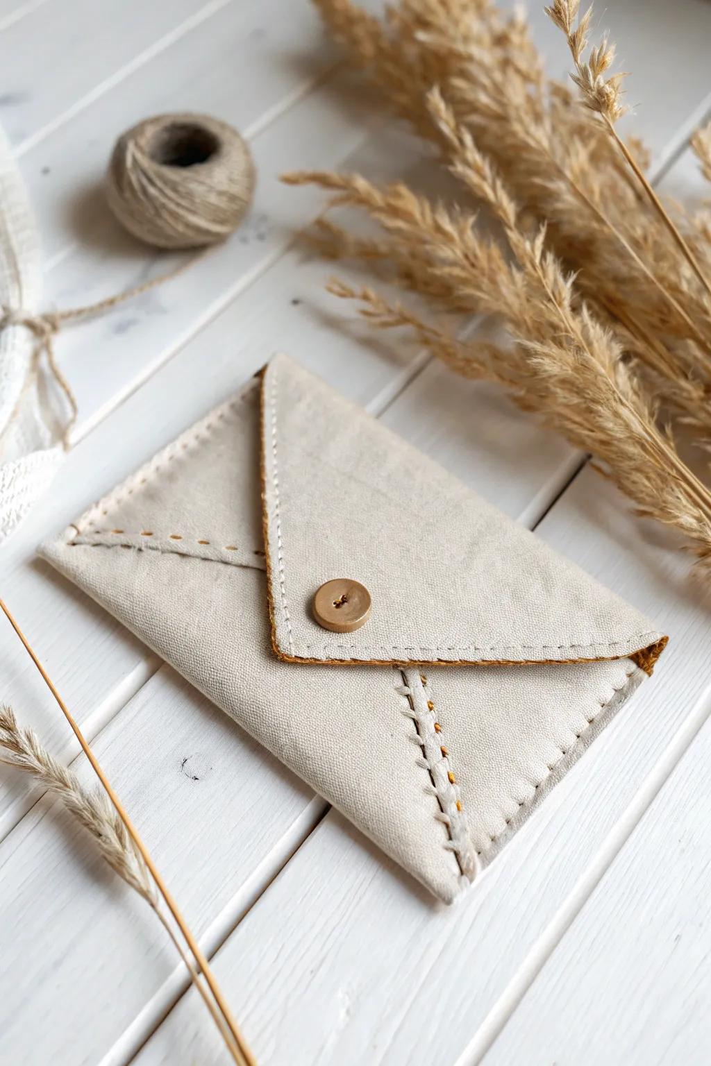 Appreciate the beauty of simplicity with an elegant textile pocket gift card holder, where superior craftsmanship harmonizes with minimalist grace.