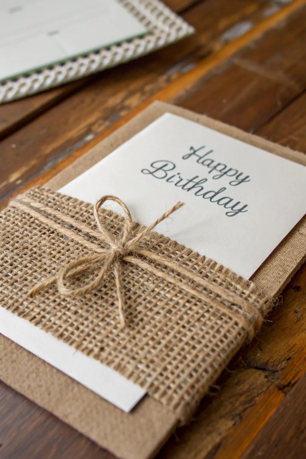 Celebrate your husband's important day with a hint of country sophistication.