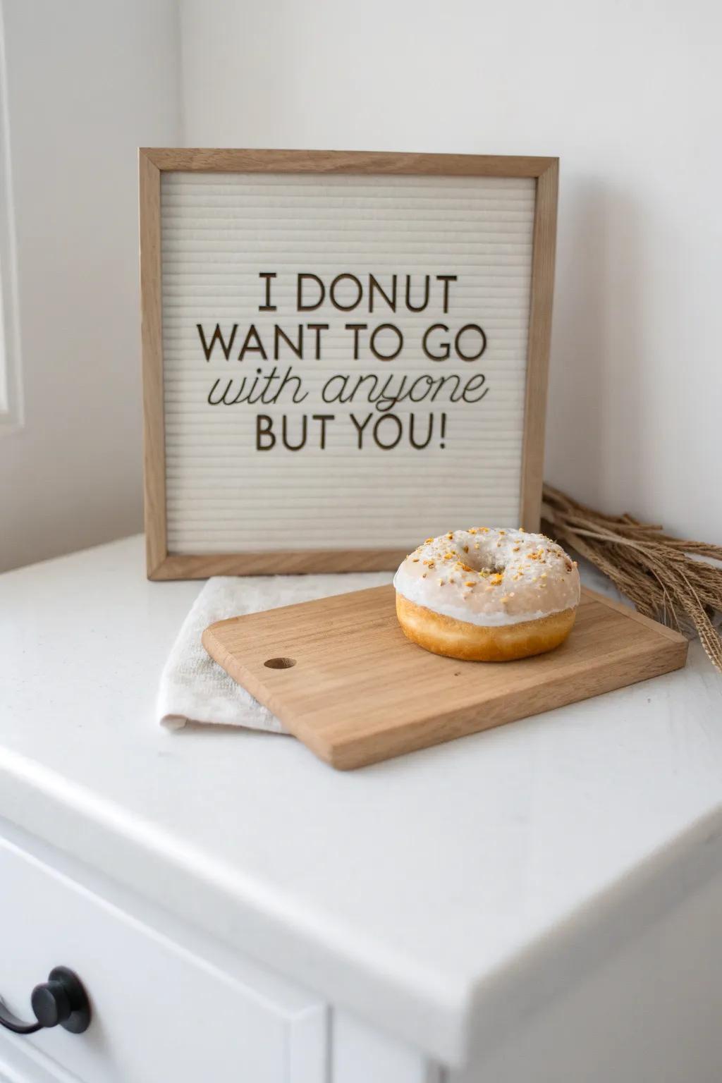 Enhance your proposal with a dash of humor and a touch of elegance. 🍩✨