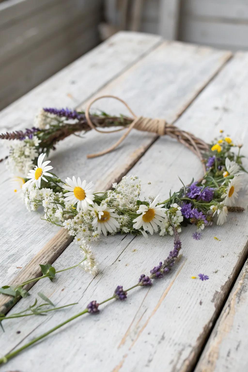 Design your own boho-chic flower crown and watch your imagination bloom!