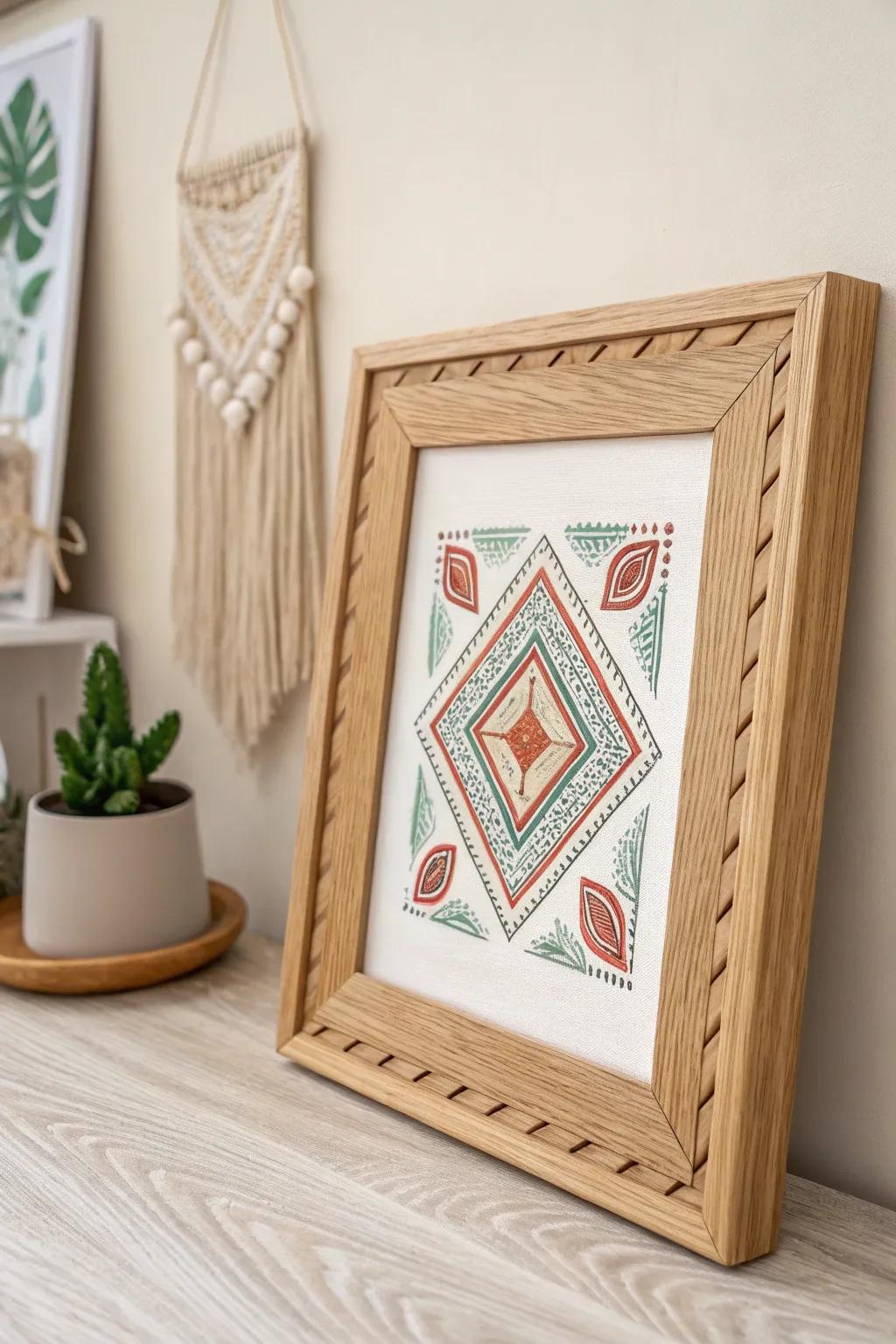 Enhance your sparkle creation with the timeless charm of a traditional wood border. Great for adding coziness and grace to any area.