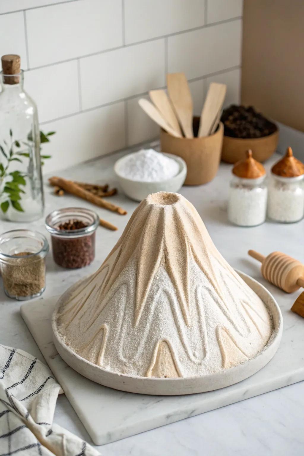 Crafting a classic volcano: where science finds harmony in Scandinavian design.