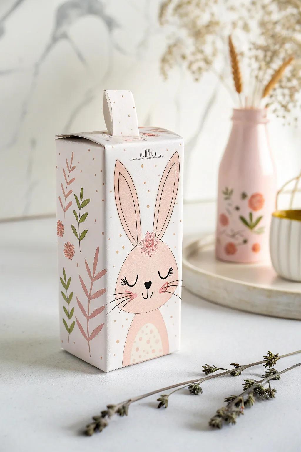 Meet your new whimsical kitchen companion: a bunny-inspired drink box delight!