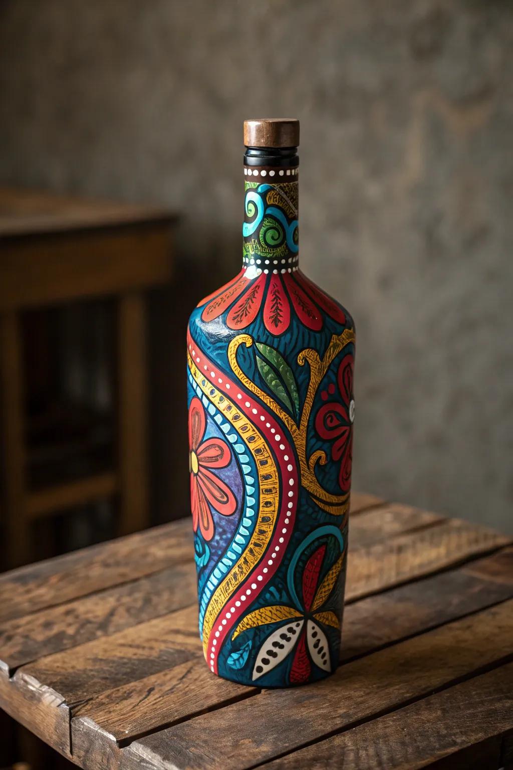 Transform aged bottles into energetic artworks that brighten any area with an inventive flair.