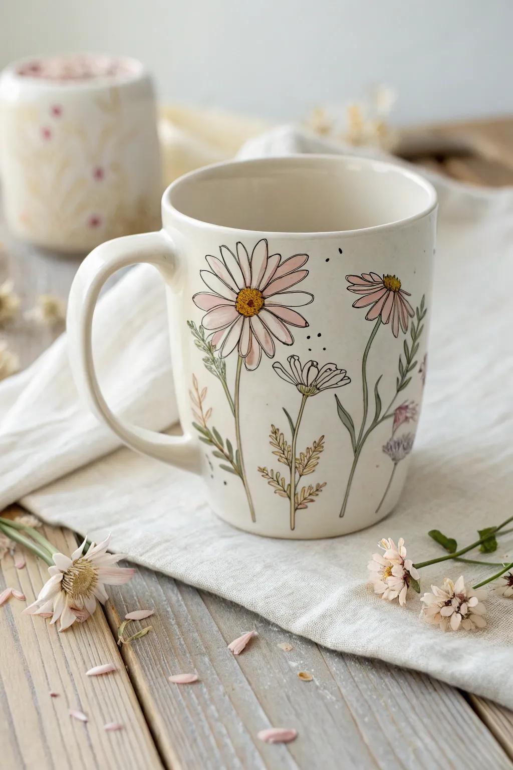 Enjoy your drink in style with a mug that bursts into bloom with every brew. #BotanicalBeauty
