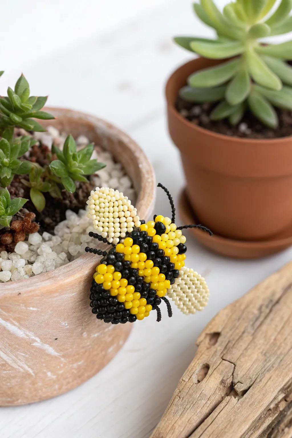 Introduce a dash of eccentricity to your area with this darling fusing bead goldbug!