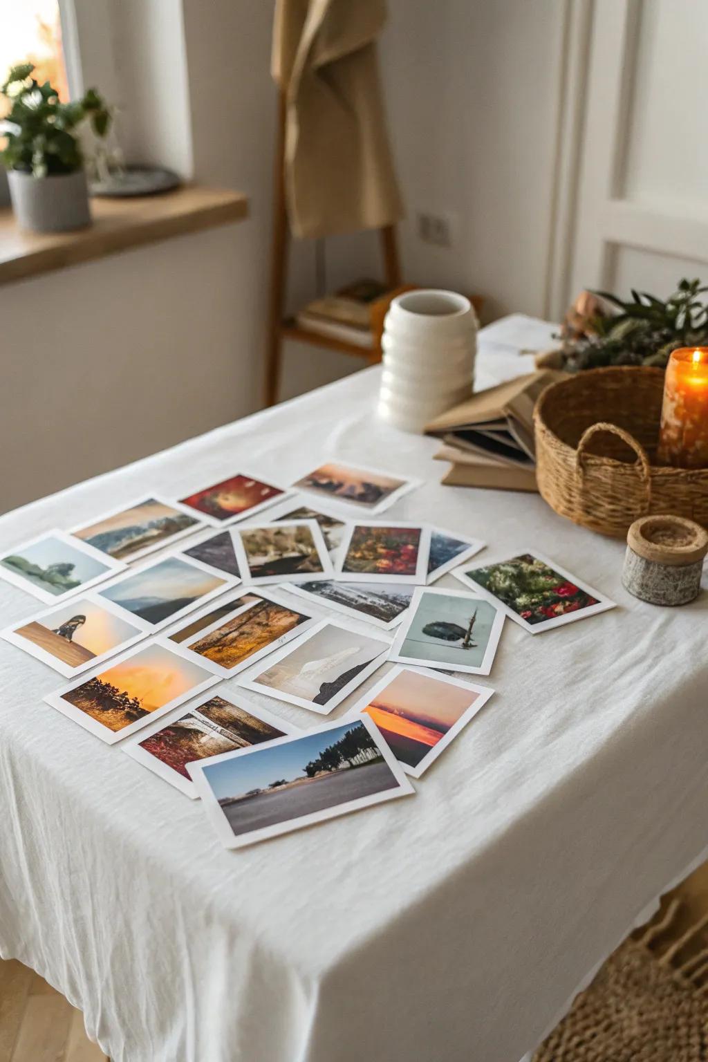 Embrace freedom with a simple photo pile collage displaying your story using tranquil, natural tones.