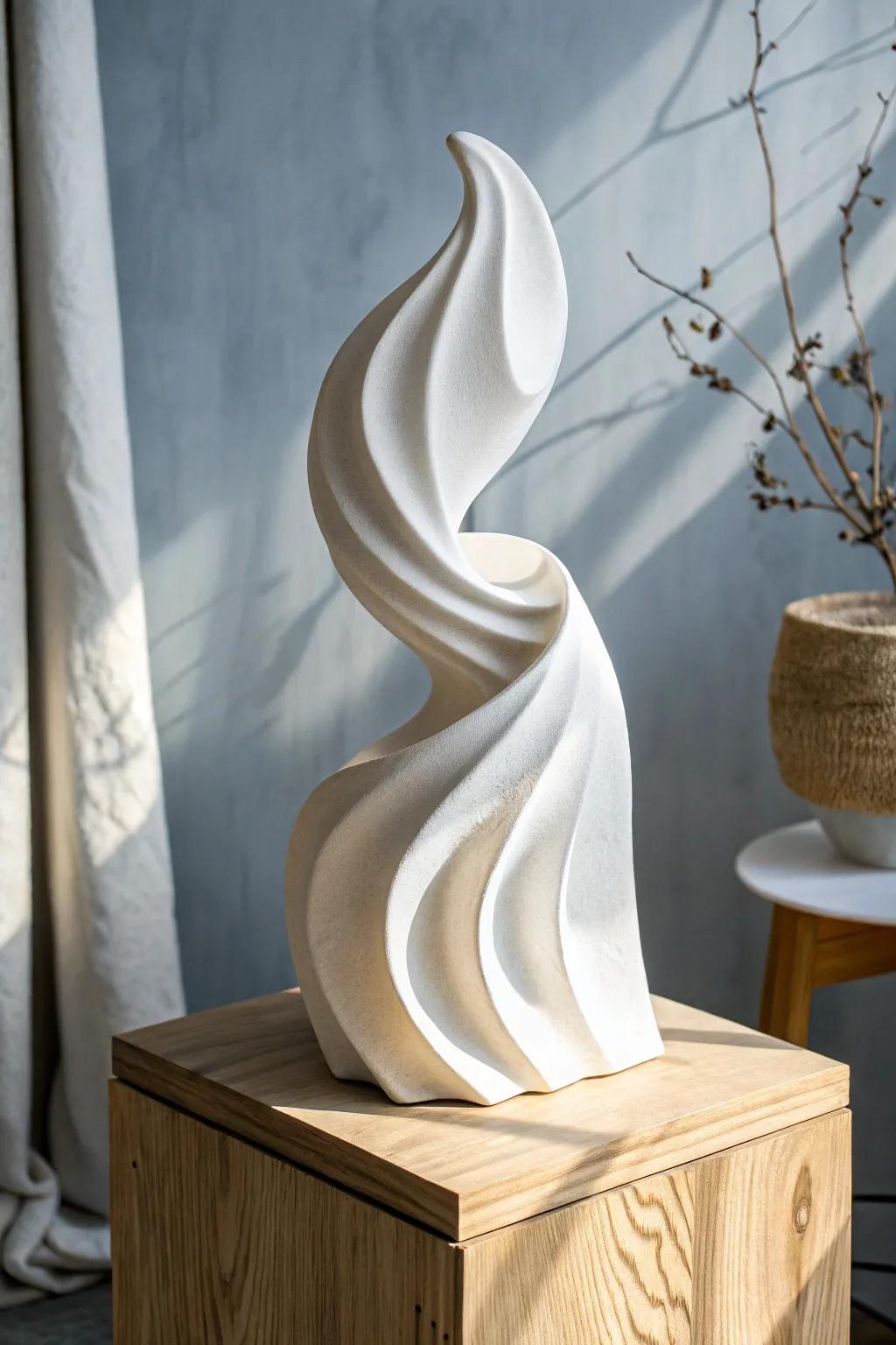 Enhance your environment with the contemporary grace of fluid abstract forms.