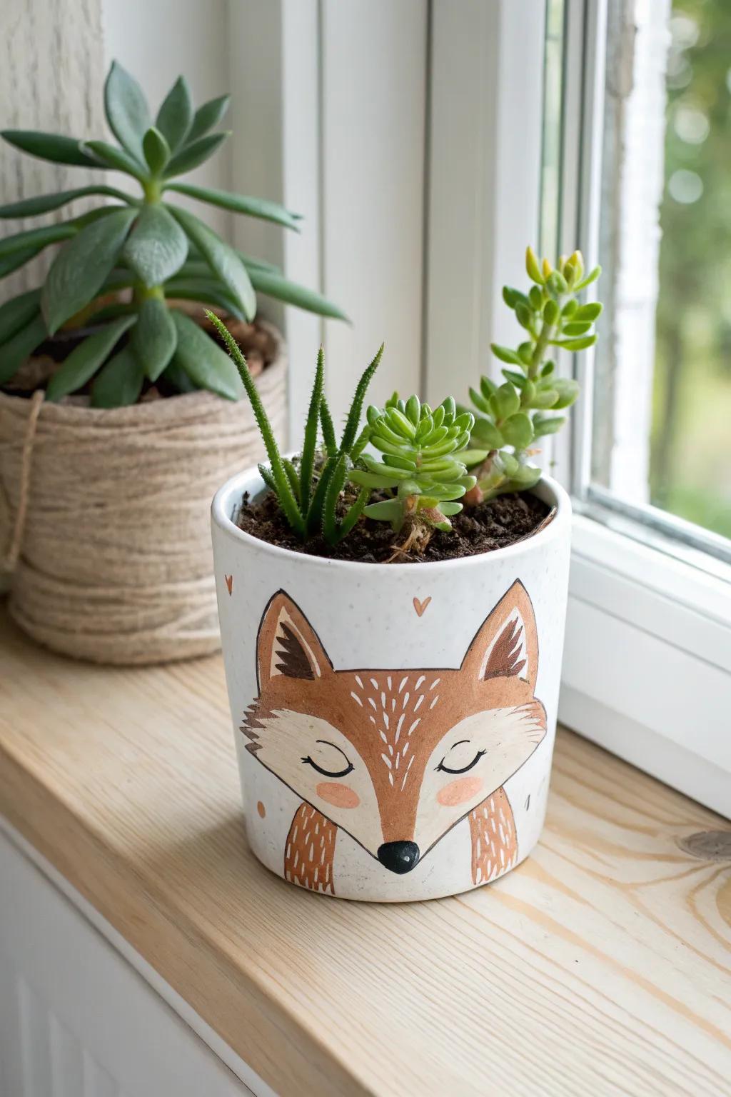 Include a fun element on your window sill using these charming critter containers!