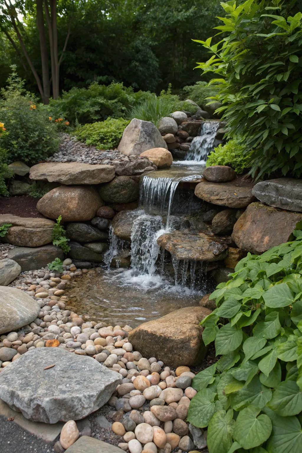 Designed by nature: a symphony of stones and water in perfect unison.