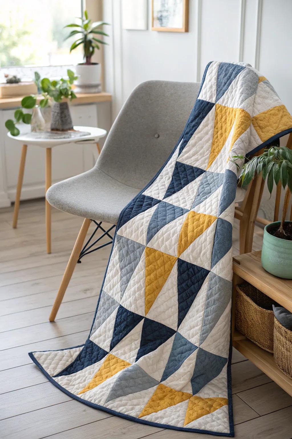 Elevate your living space with a touch of geometric sophistication.