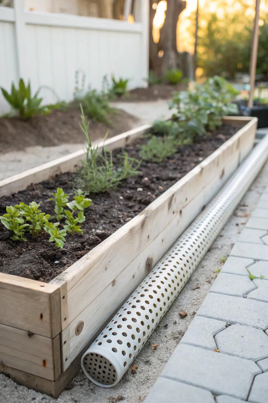 Effortless Drainage: Uncover the Wonders of Ventilated Tubing in Elevated Gardens.