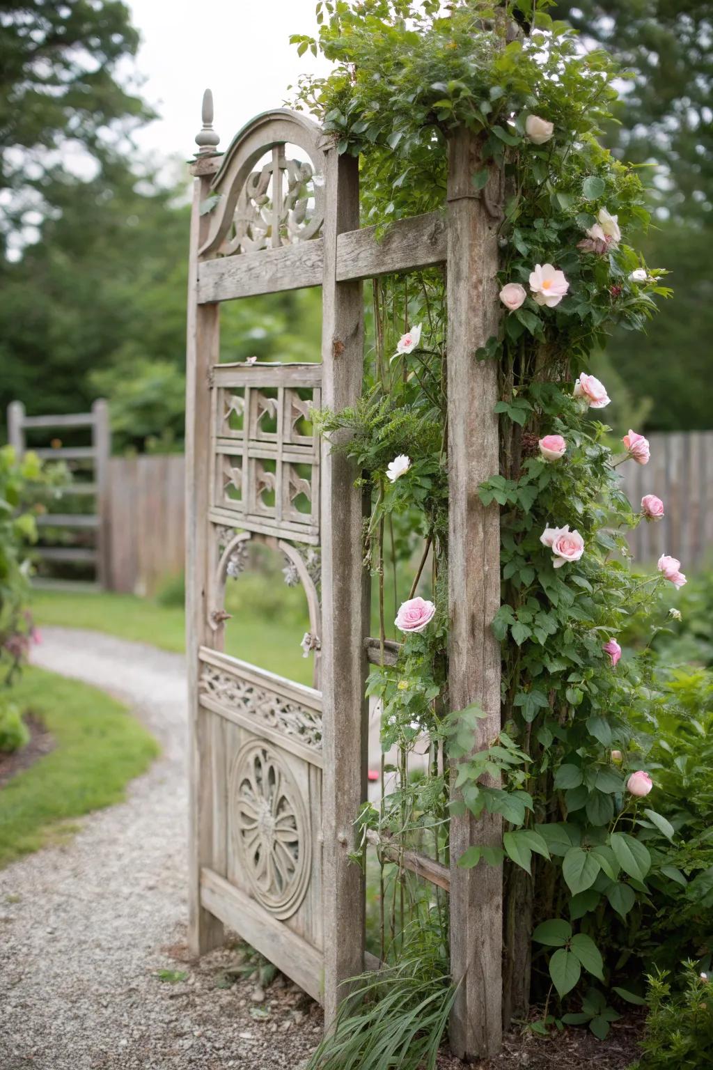 Infuse new vitality into your garden with an alluring bed frame trellis—where unpretentiousness intertwines with innate charm.