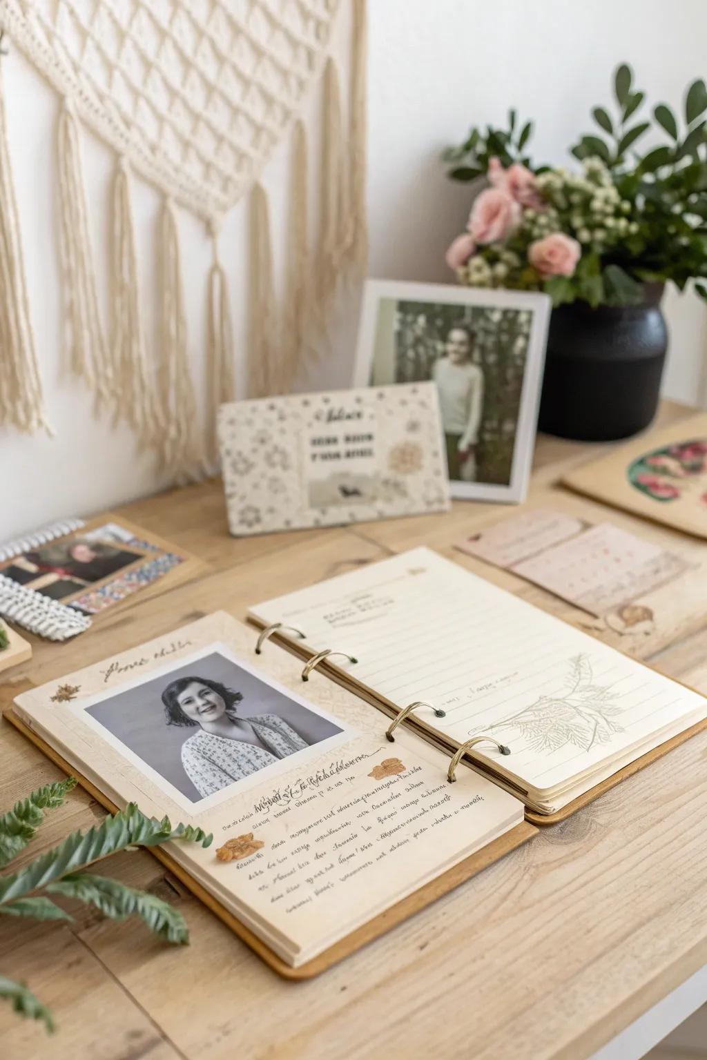 Immortalize school-day memories with a sprinkle of refined simplicity. 📚✨ #SchoolDaysScrapbook #MinimalistMagic
